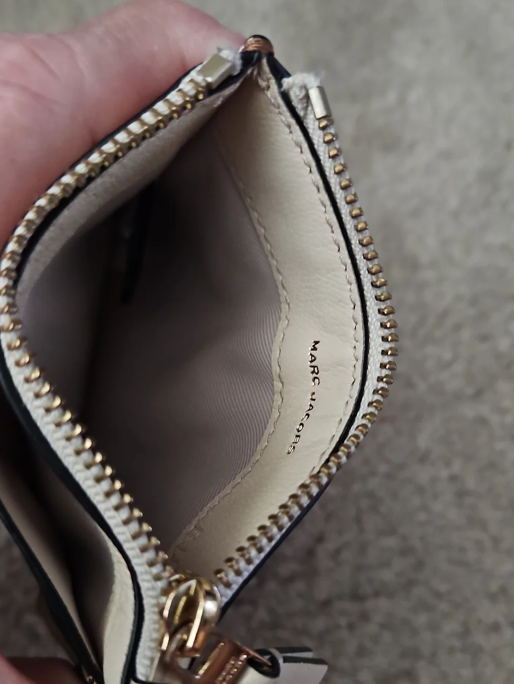 Marc Jacobs Brown, Beige & White Leather Card Holder